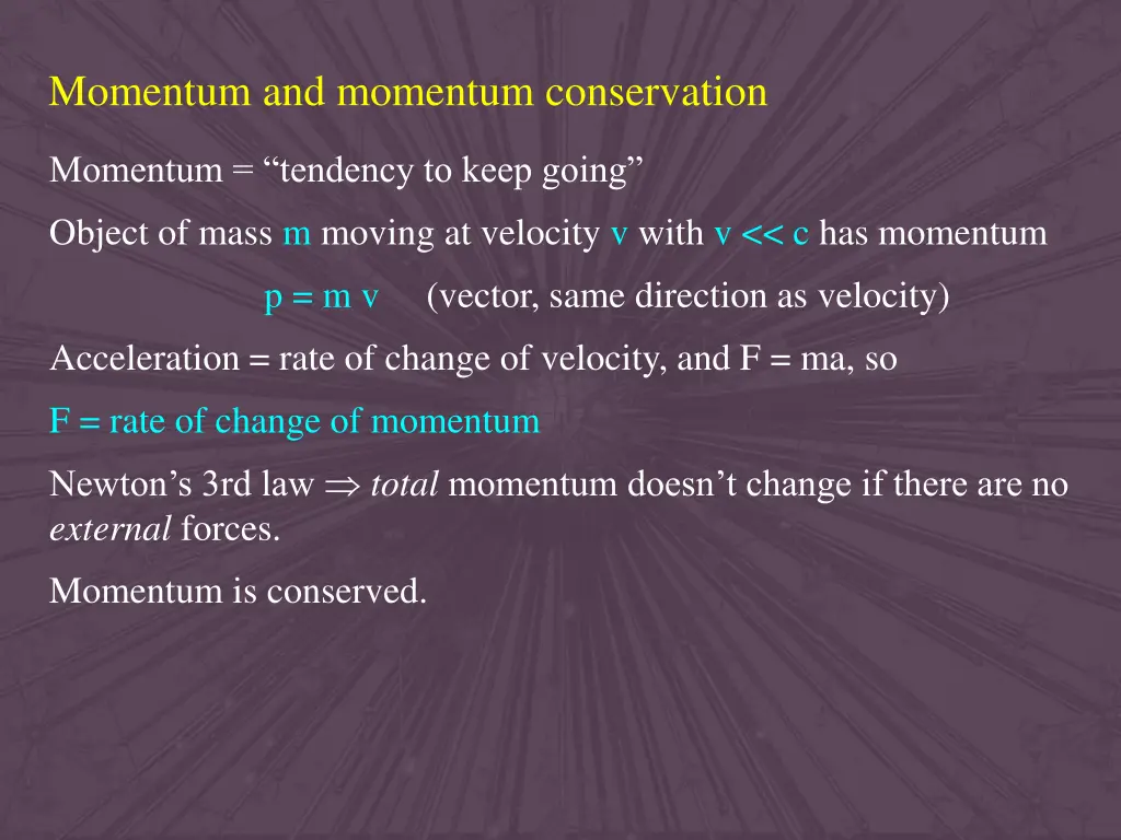 momentum and momentum conservation