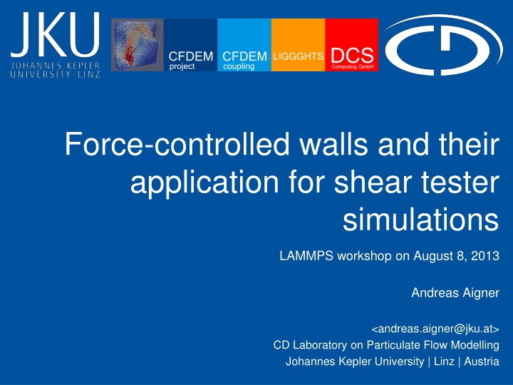 force controlled walls and their application