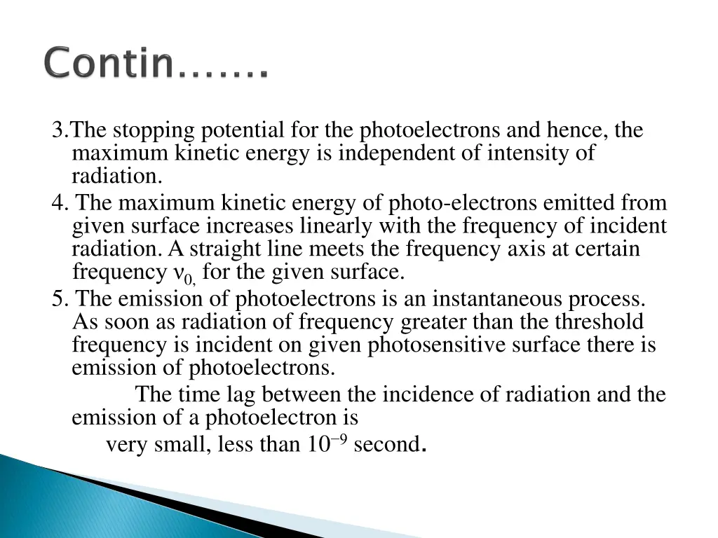 3 the stopping potential for the photoelectrons