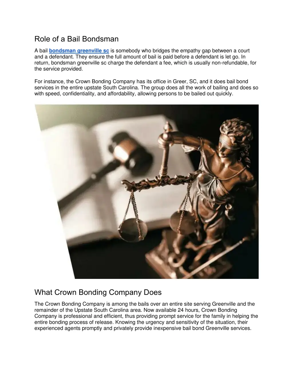 role of a bail bondsman