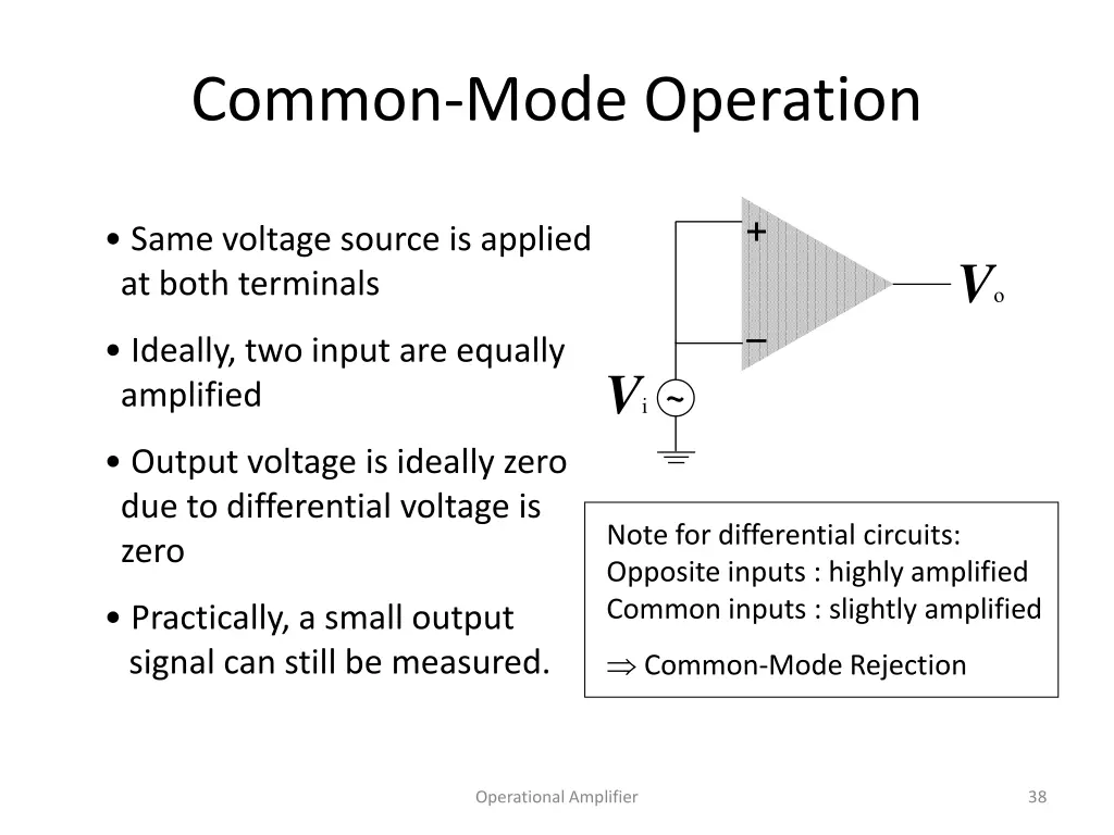 common mode operation