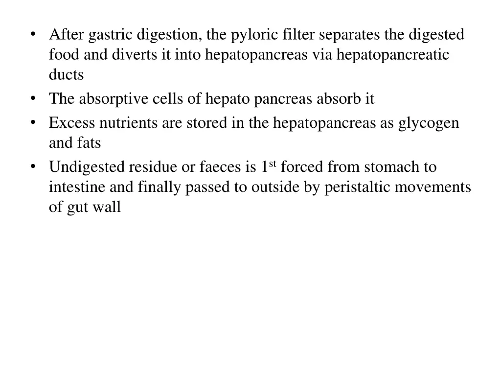 after gastric digestion the pyloric filter