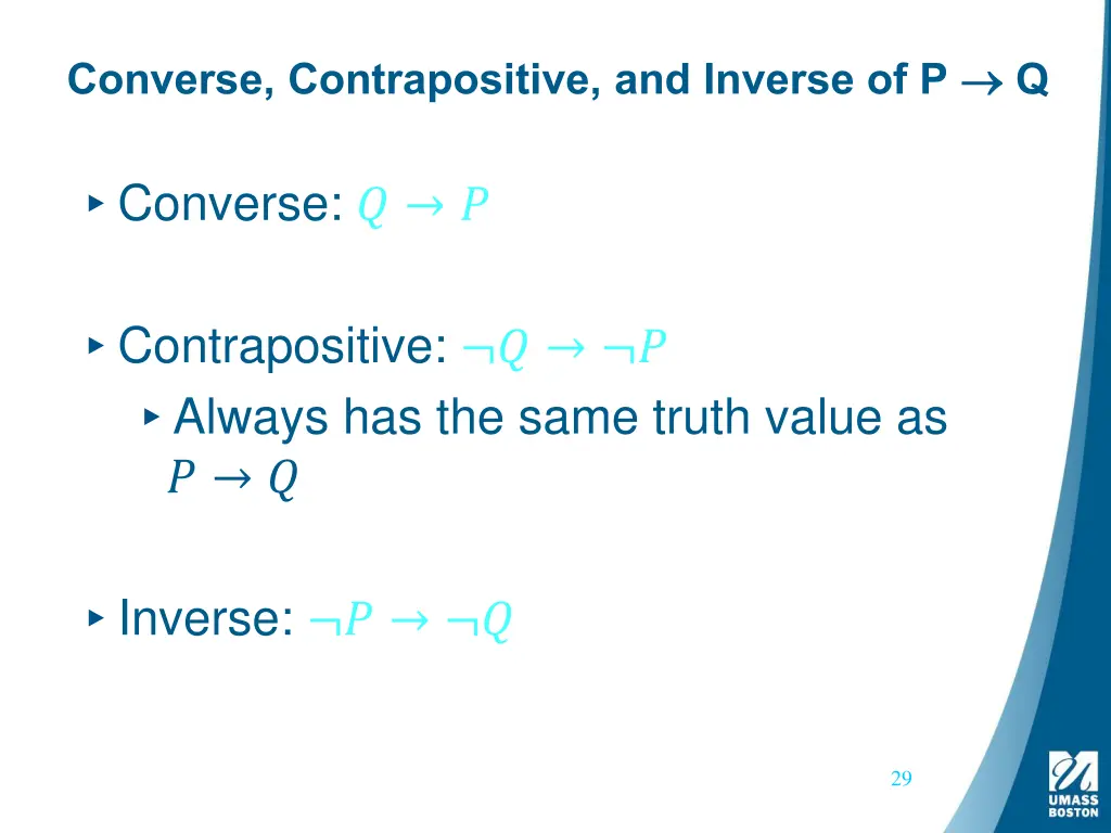 converse contrapositive and inverse of p