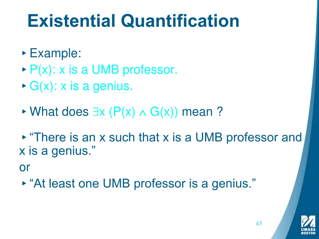 existential quantification 1