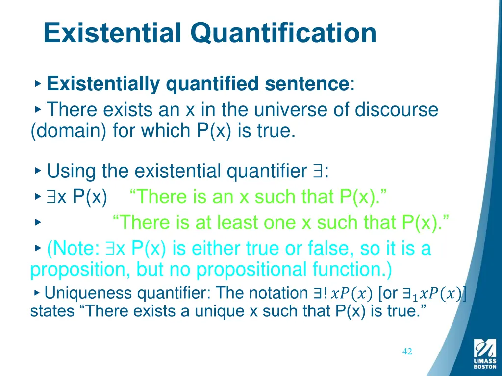 existential quantification