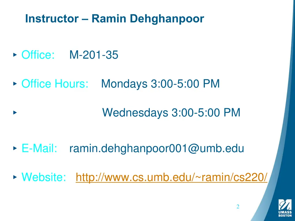 instructor ramin dehghanpoor