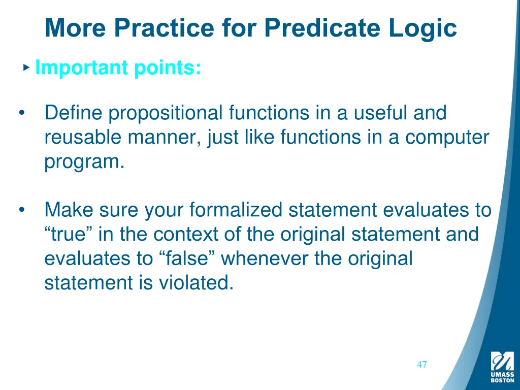 more practice for predicate logic