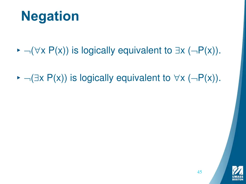 negation