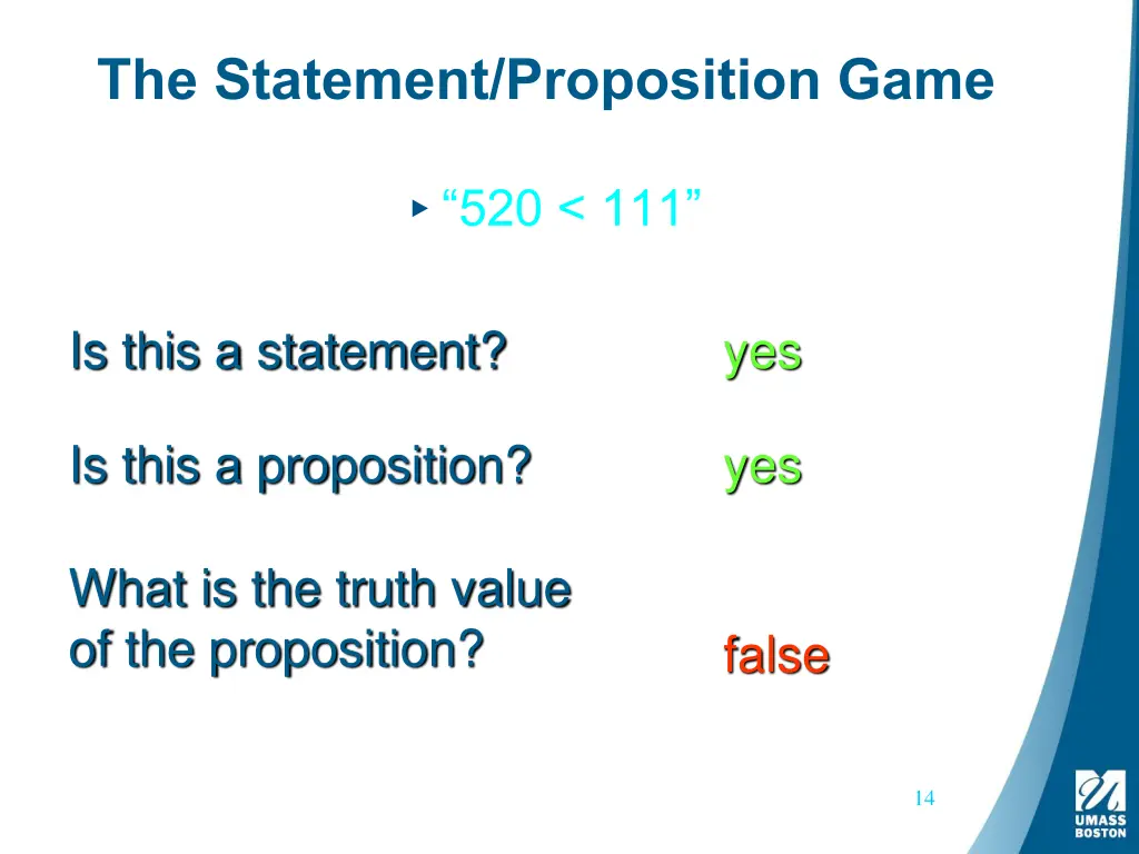 the statement proposition game 1
