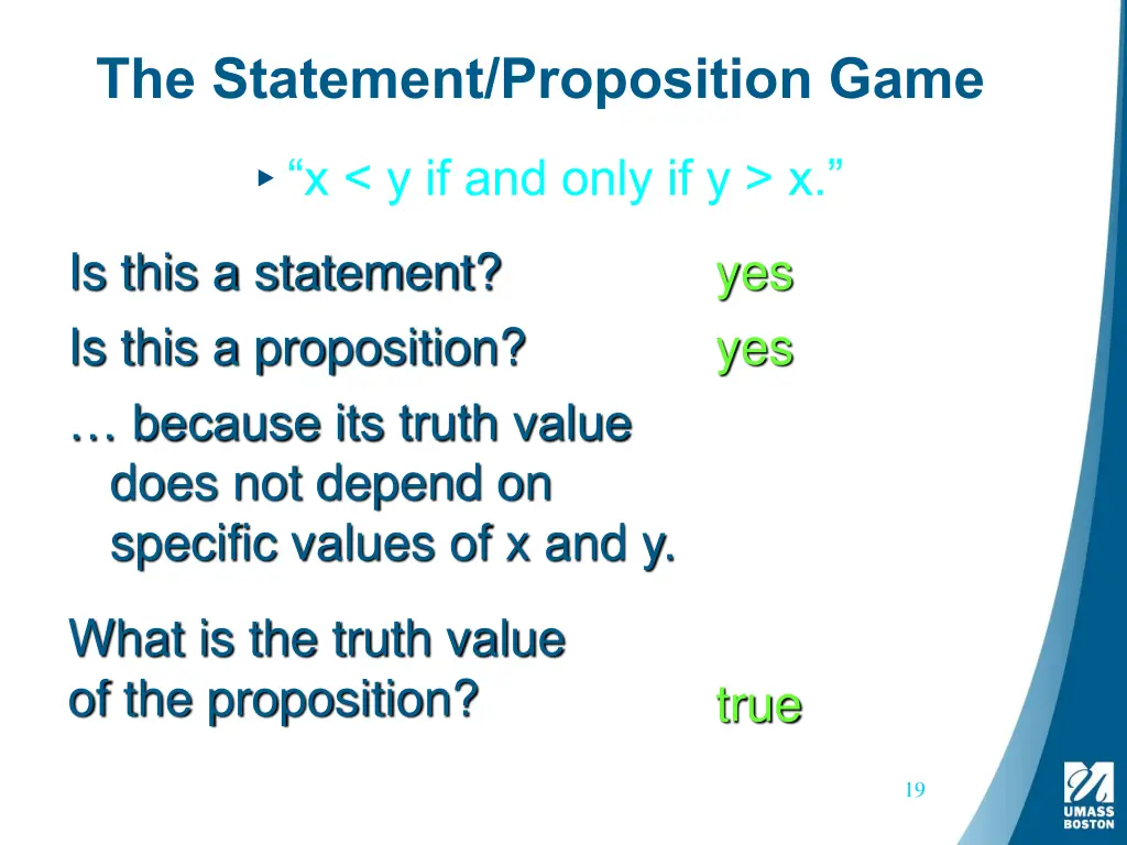the statement proposition game 6