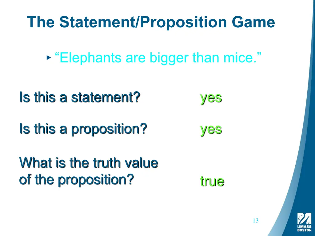 the statement proposition game