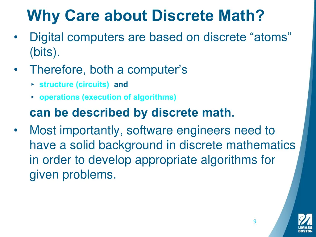 why care about discrete math digital computers