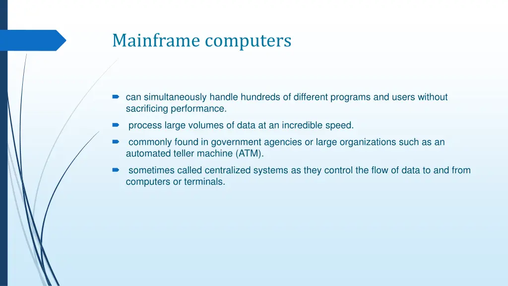 mainframe computers