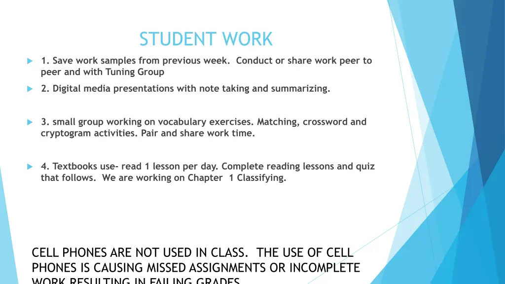 student work