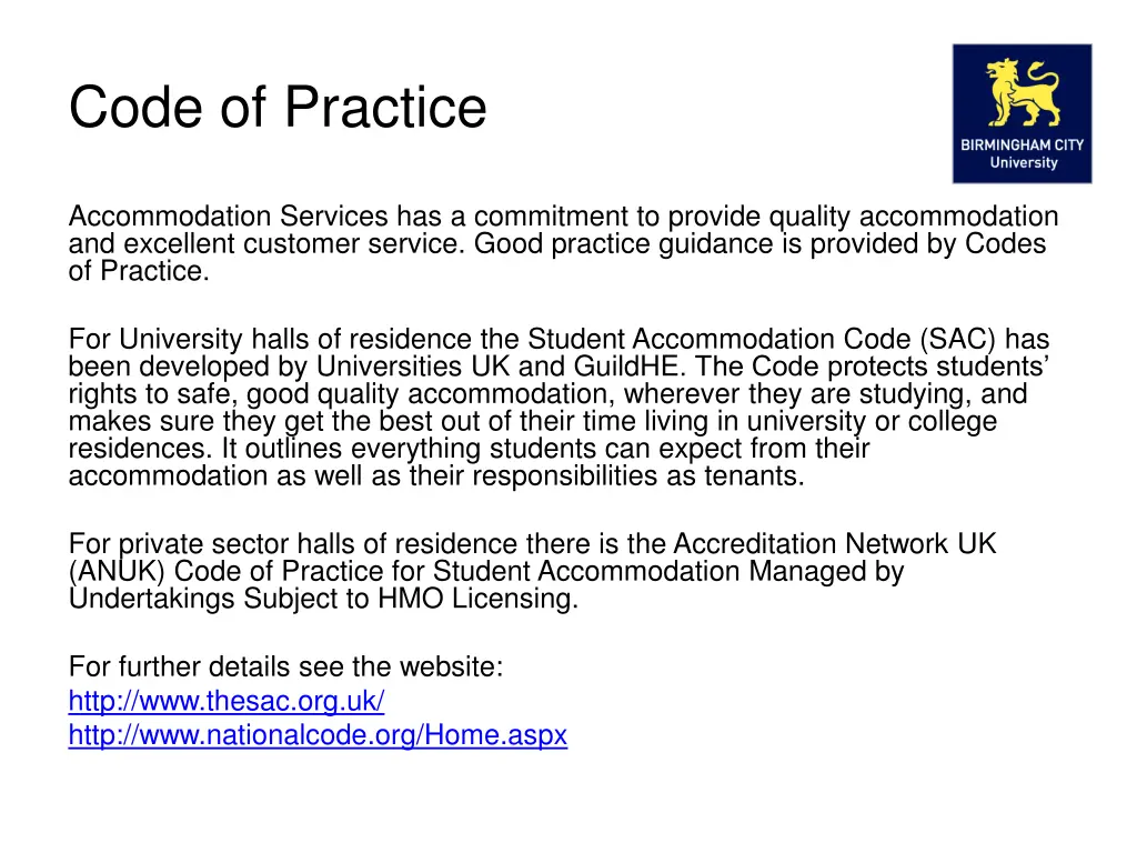 code of practice
