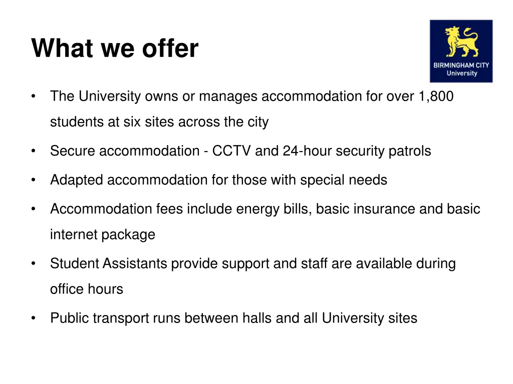 what we offer