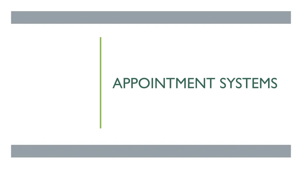 appointment systems