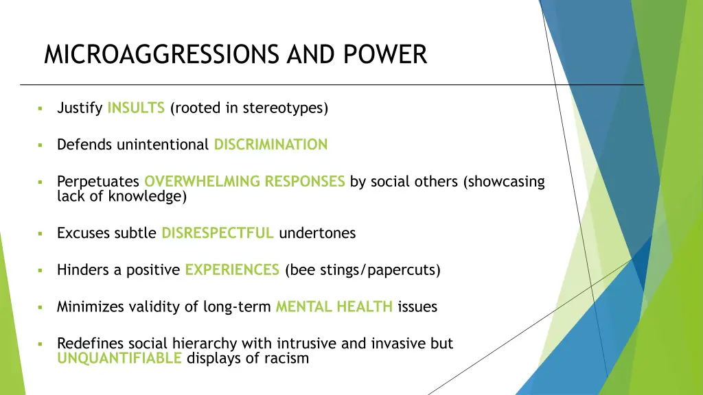 microaggressions and power