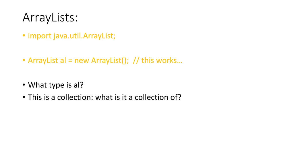 arraylists 1