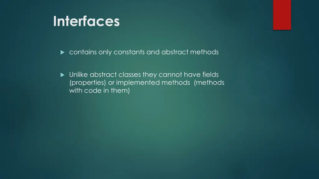 interfaces