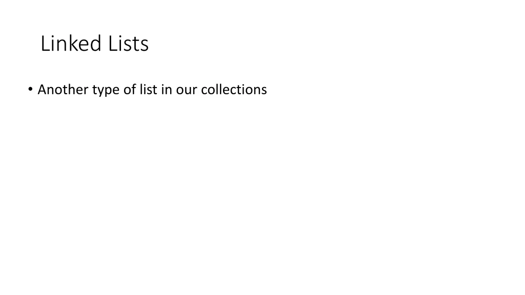 linked lists