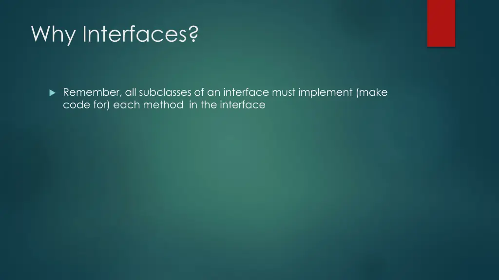 why interfaces
