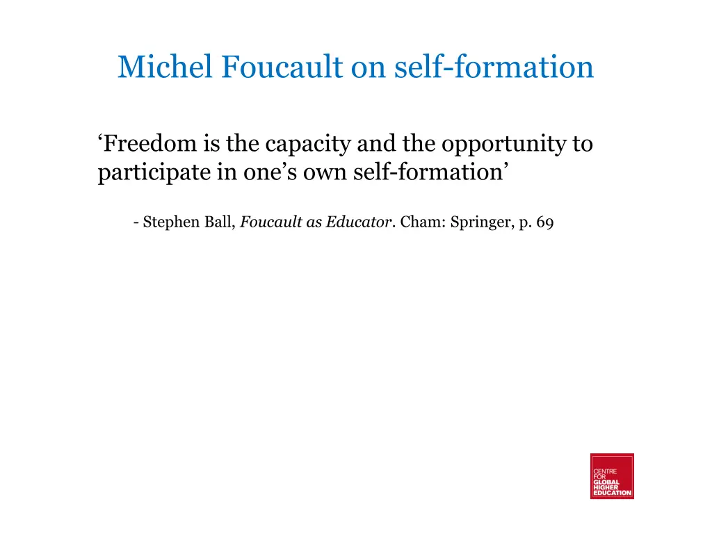 michel foucault on self formation