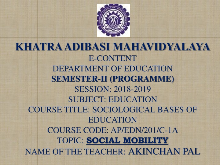 khatra adibasi mahavidyalaya e content department