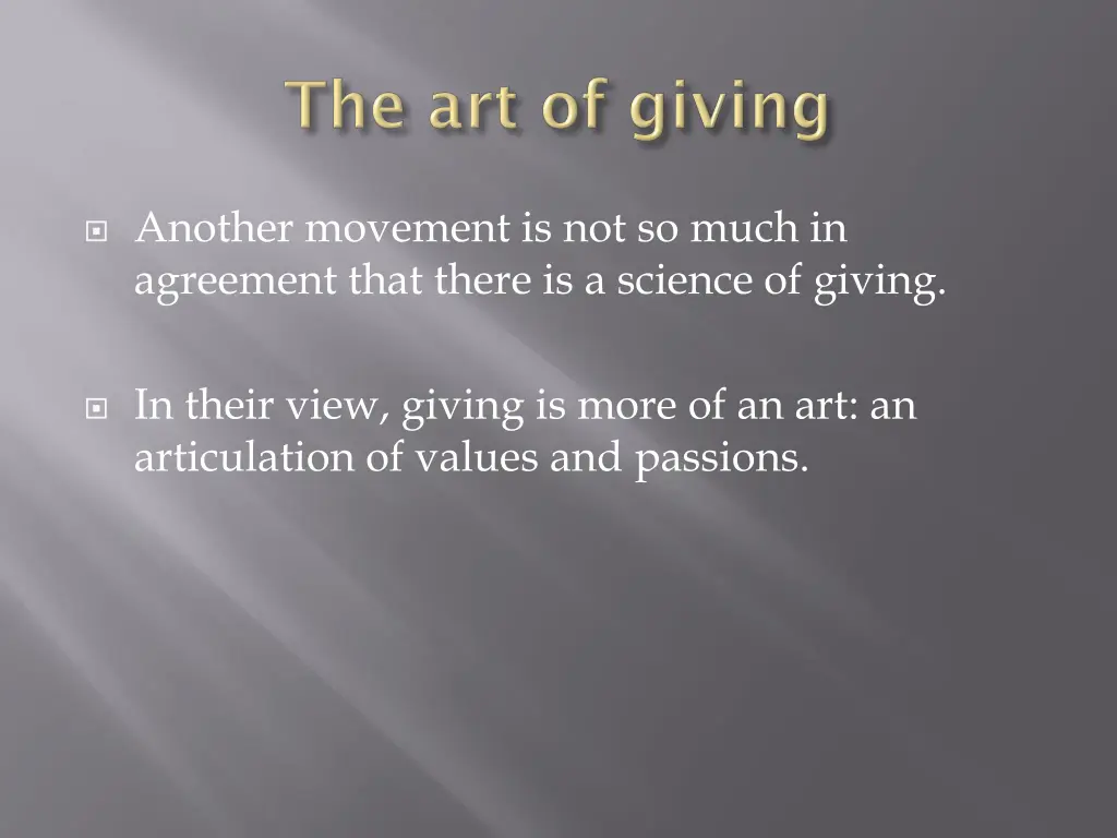 another movement is not so much in agreement that