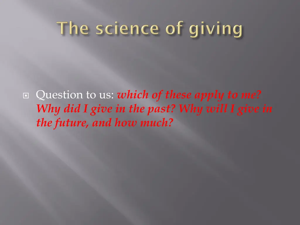question to us which of these apply