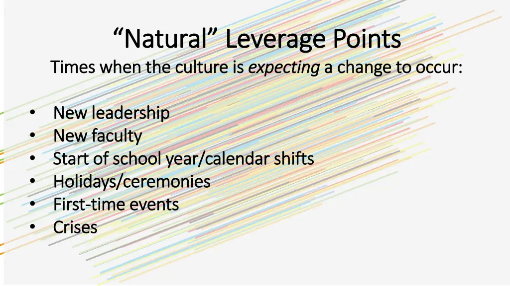 natural leverage points natural leverage points
