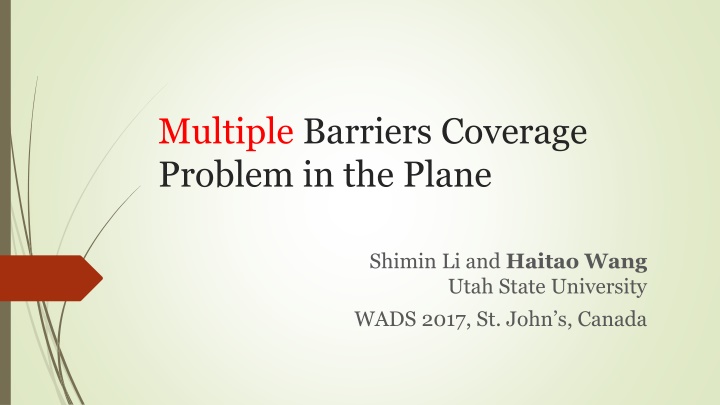 multiple barriers coverage problem in the plane
