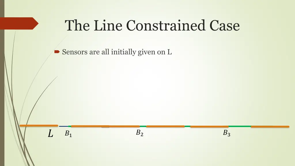the line constrained case