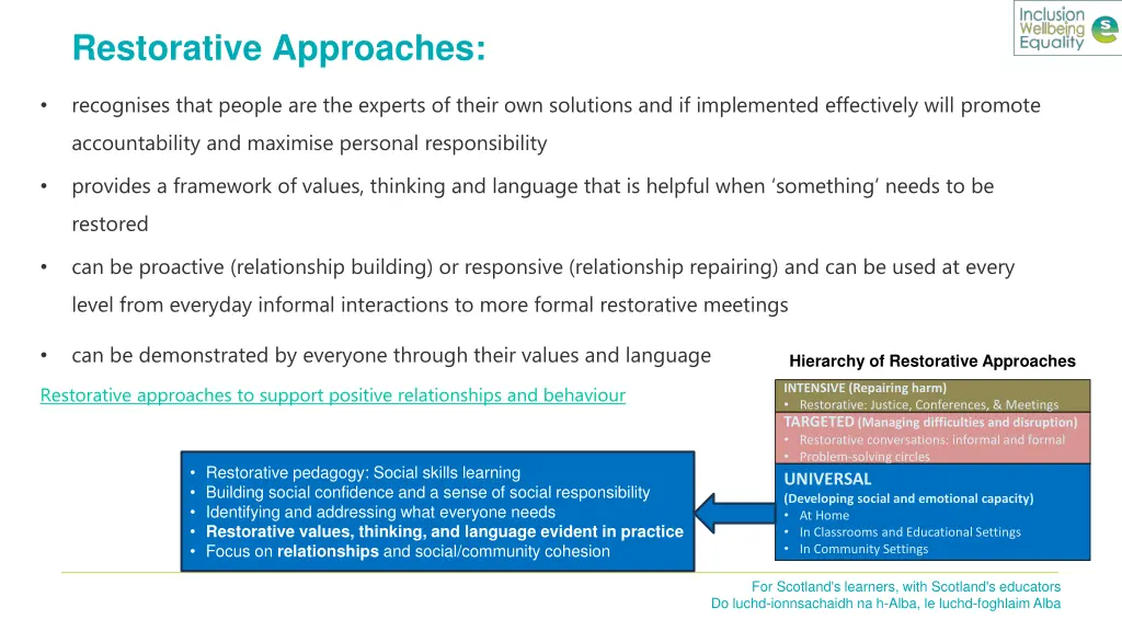 restorative approaches