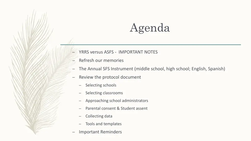 agenda