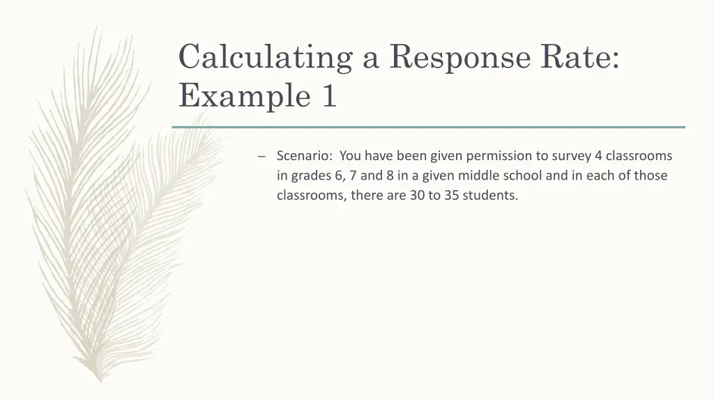 calculating a response rate example 1