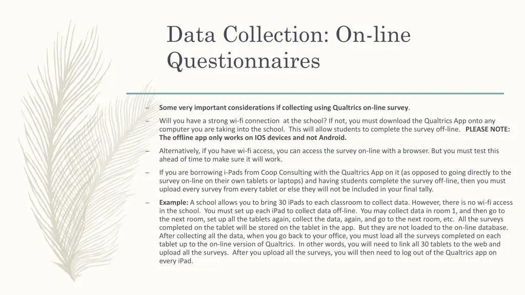 data collection on line questionnaires 1