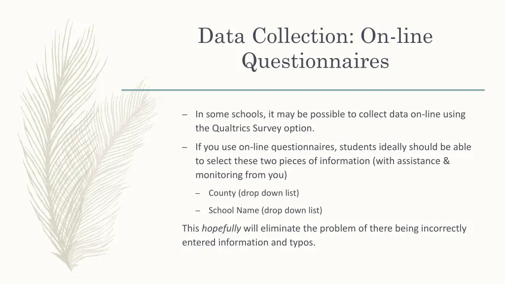 data collection on line questionnaires