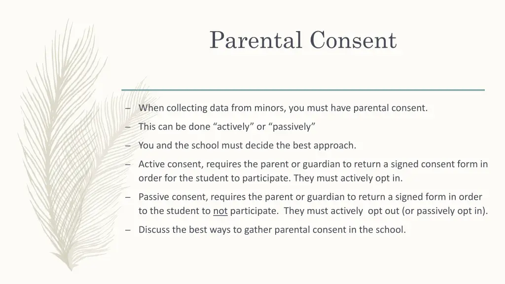 parental consent