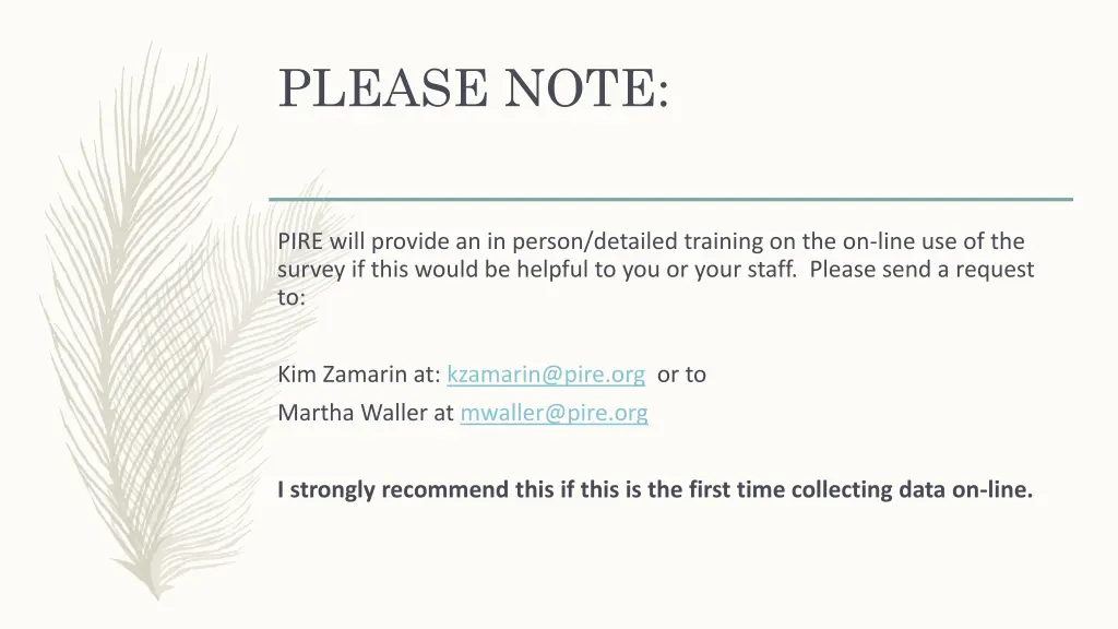 please note