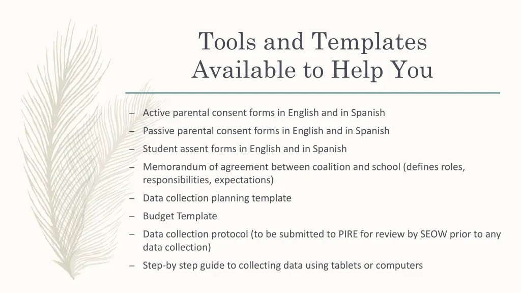tools and templates available to help you