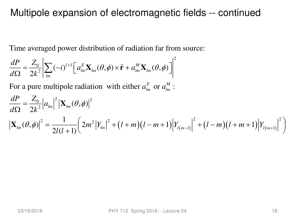 multipole expansion of electromagnetic fields 3
