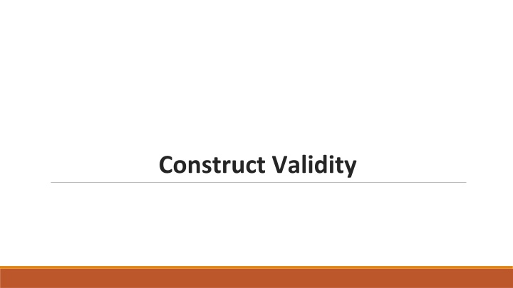 construct validity