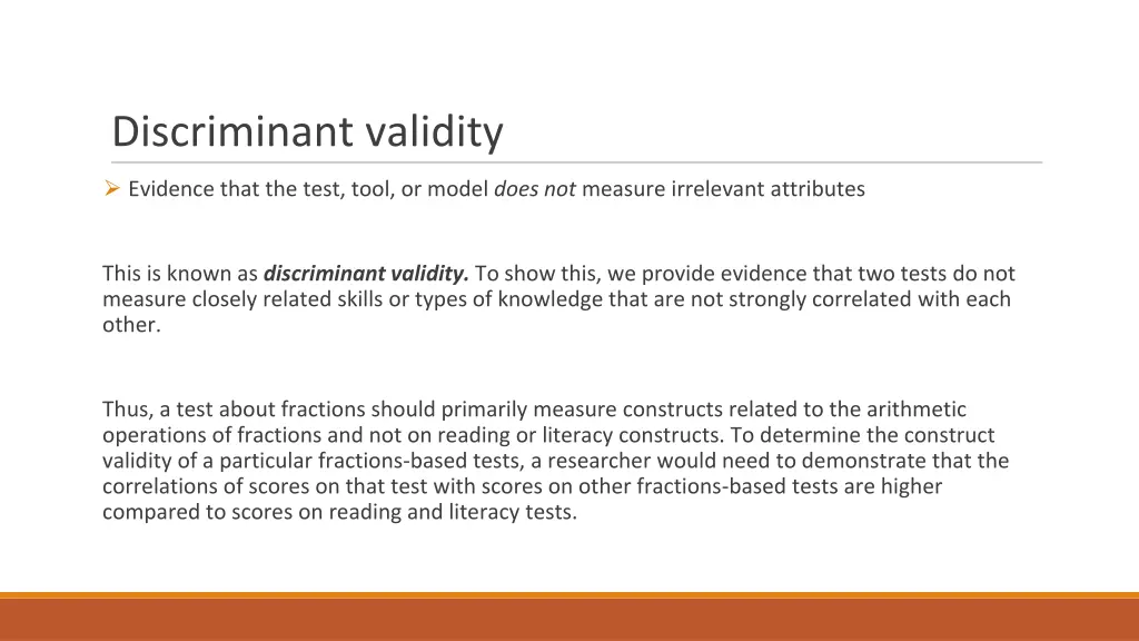 discriminant validity