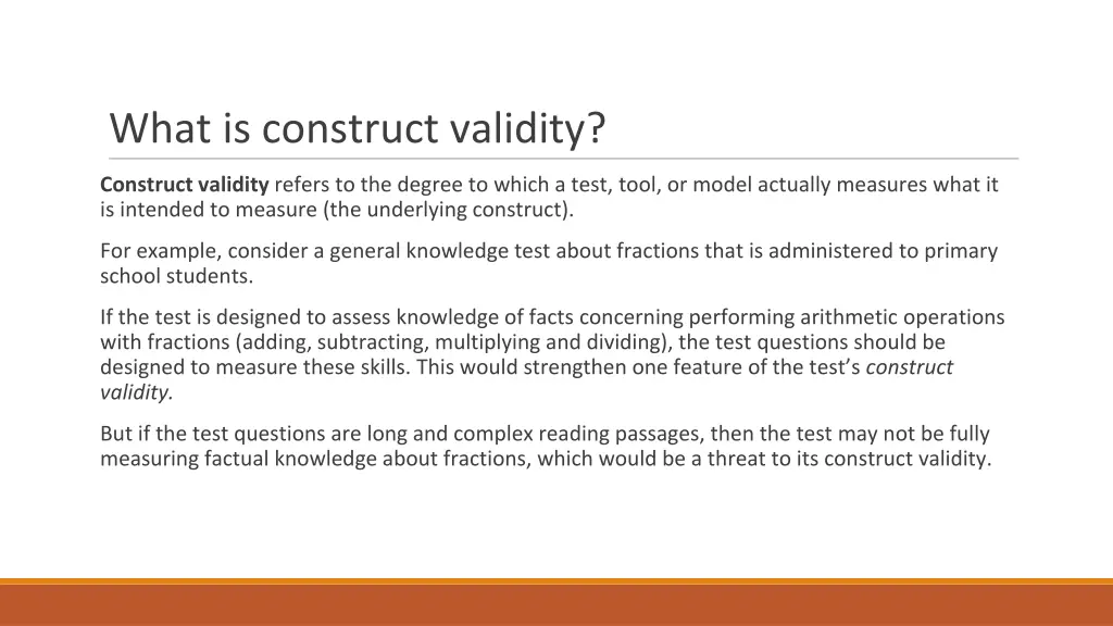 what is construct validity