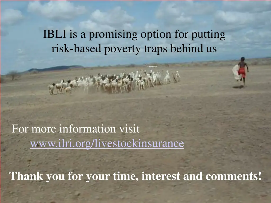 ibli is a promising option for putting risk based