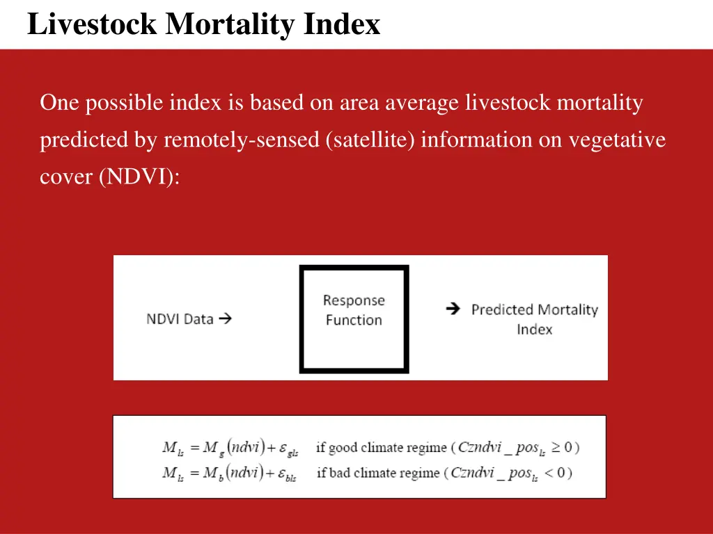 livestock mortality index