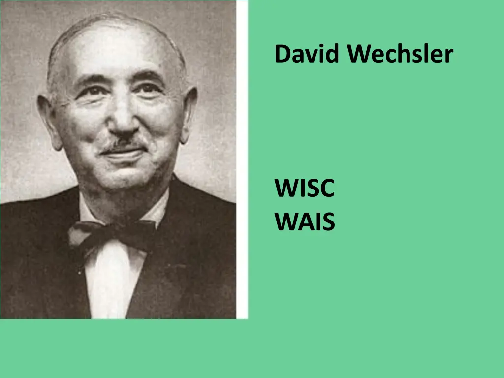 david wechsler