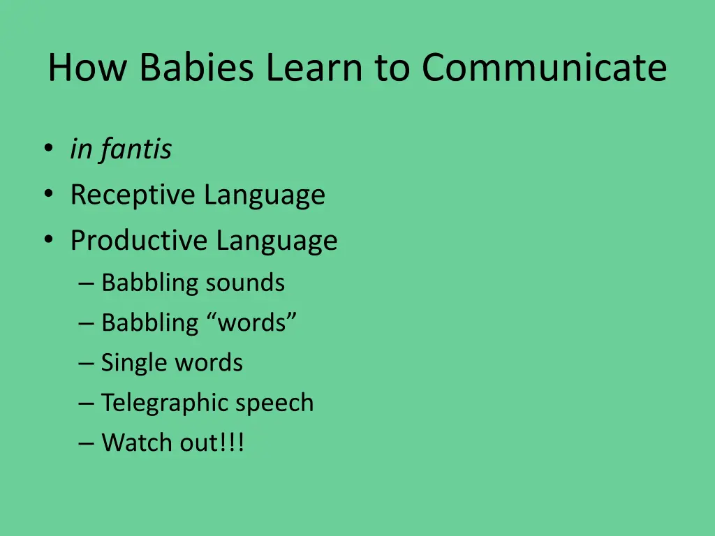 how babies learn to communicate
