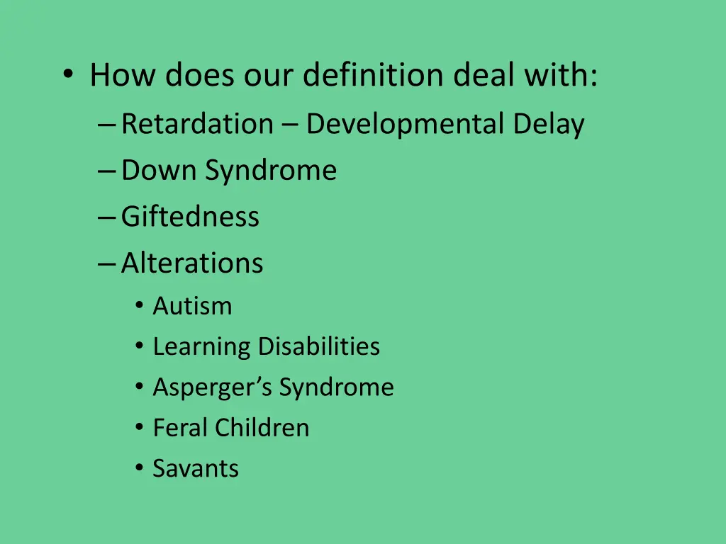 how does our definition deal with retardation
